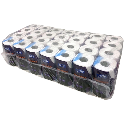 Toiletpapir, Grite Orchidea White, 3-lags, 17,4m x 9,6cm, hvid 100% nyfiber, kolli = 7 pk à 8 rl.