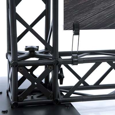 Crown Truss 10 U-form 3 x 3 m - svart