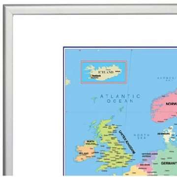 Whiteboard med Europakarta - 103x73 cm