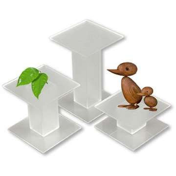 Presentationspodium - 3 Stk. - Matt Transparent