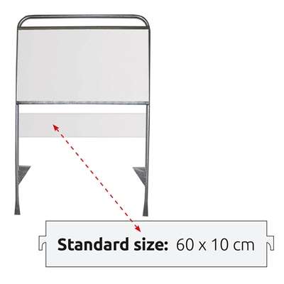 Estate Sign Budget Panel storlek 60x10 cm i 3 mm polystyren