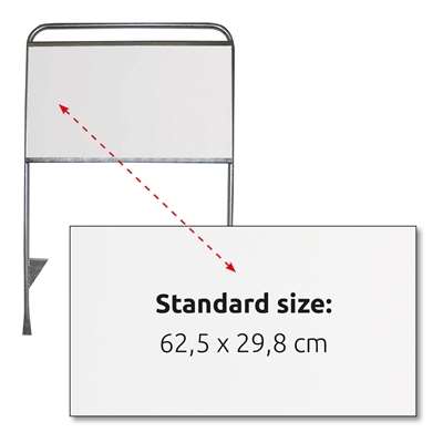 Estate Sign Logoplåt 62,5x29,8cm i 3 mm polystyren vit