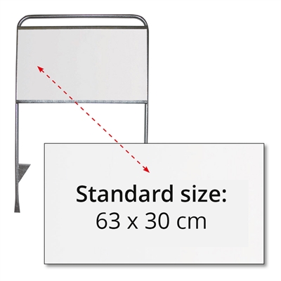 Estate Sign Logoplåt 62,5x29,8cm i 3 mm polystyren vit