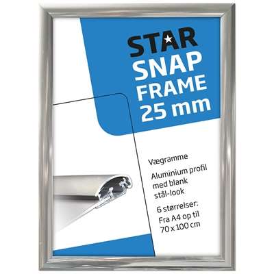 Fällbar ram 25 mm Rostfritt stållook