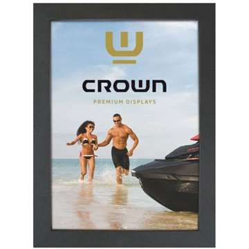 Crown Alu snäppramar - 33 mm - 50x70 cm - sort