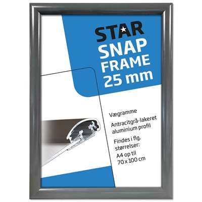 Alu snap , 25 mm frame antracit