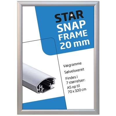 Alu snäppramar , silver, 20 mm profil frame