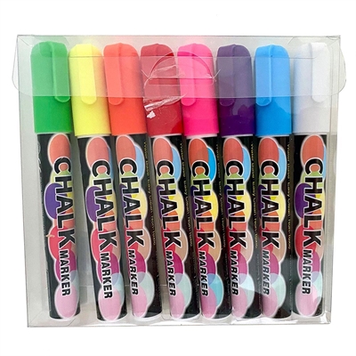 Board Marker Set, kridt, med 8 farver, 6 mm