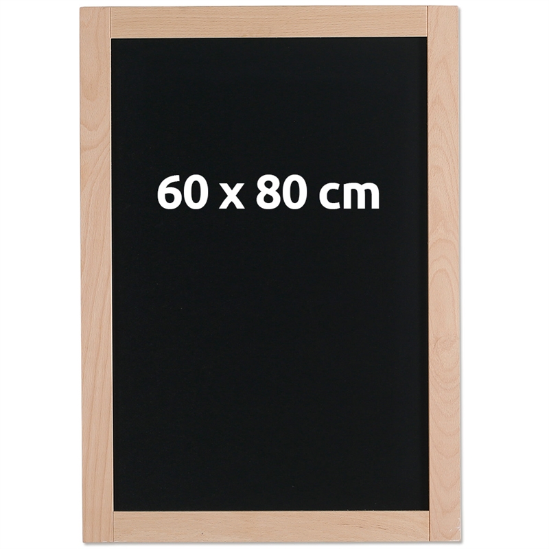 Griffeltavla med 38 mm träram ljust trä - 60x80cm