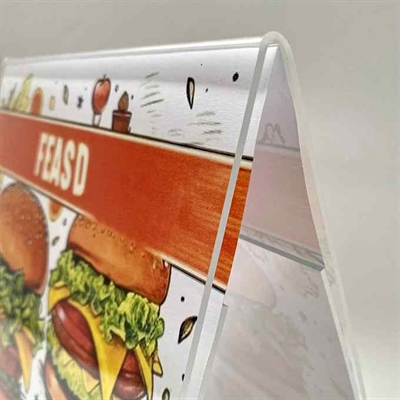 A-menyhållare, vertikal A4 akryldisplay, dubbelsidig