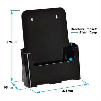 Table & Wall Dispenser, A4 akrylholder, sort