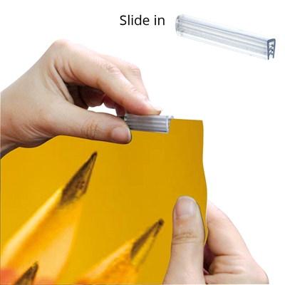 Plastklämprofil 4cm. för Poster Hanger, redo