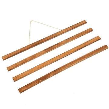 Träaffischhängare i mörk bok. affischtavla i trä, magnetisk - 50cm set