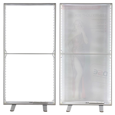 LED -Tex Light stand display dubbelsidig