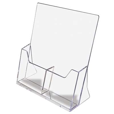 Akrylbroschyrhållare för bord, 2 x M65