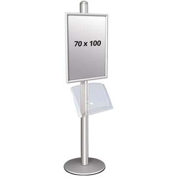 Multi Stander 1 - Enkelsidig med akrylhylla 25mm 1x70X100cm