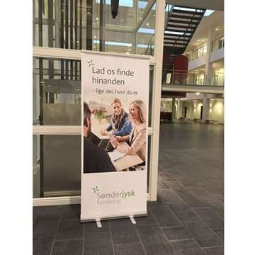 Business Roll-up, enkelsidig kassett, 85 cm, aluminium i väska med längsgående dragkedja