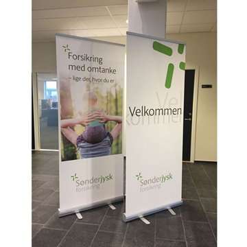 Business Roll-up, enkelsidig kassett, 85 cm, aluminium i väska med längsgående dragkedja
