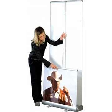 Flex Roll-up, dubbelsidig kassett, silver, 80 x 230 cm