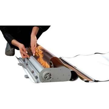 Flex Roll-up, dubbelsidig kassett, silver, 80 x 230 cm