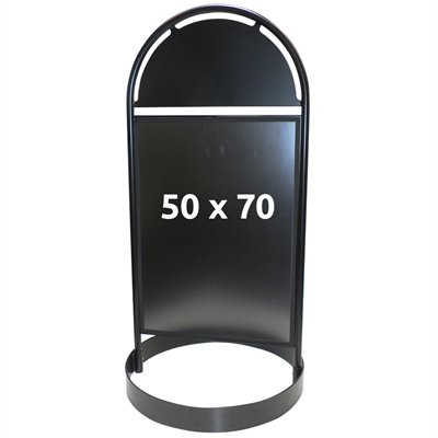 Gatupratare Gotik Circle city sign skyltställ  - 50x70 cm - svart