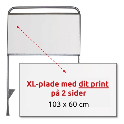 Dubbelsidigt tryck på aluminiumplåt för Estate Sign XL