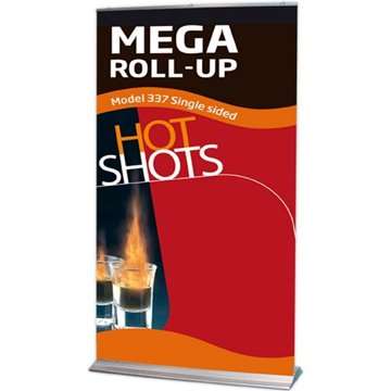 Mega Roll-up enkelsidig kassett, silver