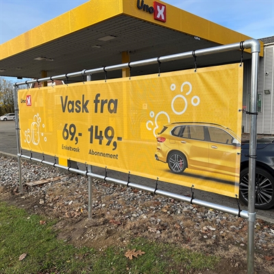 Banner Tube Fristående Ram, fristående ram av aluminiumrör 0,3 mm / Ø 48 mm - 200 x 50 cm
