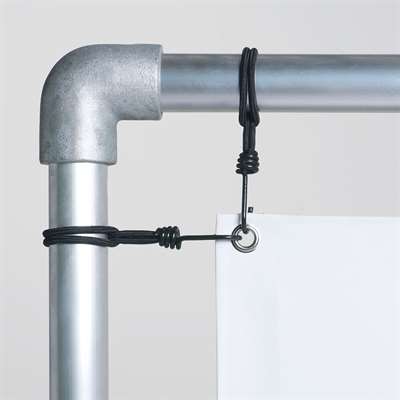 Banner Tube Fristående Ram, fristående ram av aluminiumrör 0,3 mm / Ø 48 mm - 200 x 50 cm