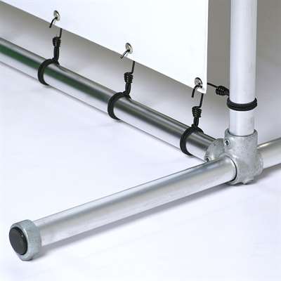 Banner Tube Fristående Ram, fristående ram av aluminiumrör 0,3 mm / Ø 48 mm - 200 x 50 cm