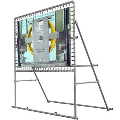 Banner Tube High Stand, fristående ram av aluminiumrör 0,3 mm / Ø 48 mm - 150 x 100 cm
