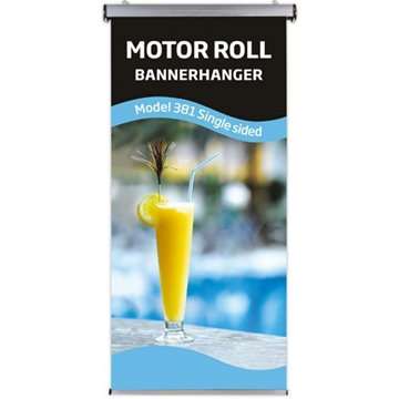 Motor roll Roll-up enkelsidig kassett, silver