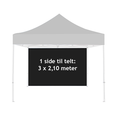 Sider till Eventtält Lux 3 x 3 m, sort