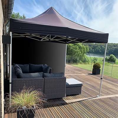 Sider till Eventtält Lux 3 x 3 m, sort