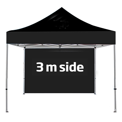 Sider till Eventtält Lux 3 x 3 m, sort