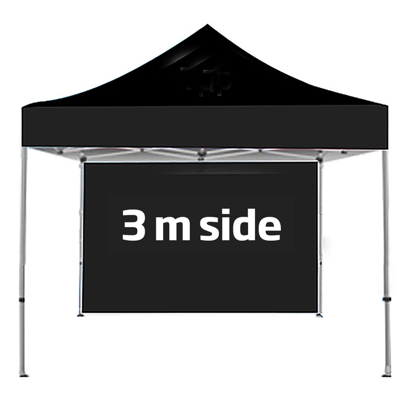 Sider till Eventtält Lux 3 x 3 m, sort