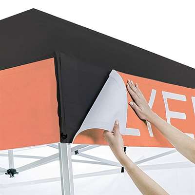 Eventtält Lux, 4 x 4 m, alu/silver med svart topp