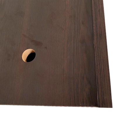 Wood Podium, talerstol i sort træ med A3 ramme i sølv - Fast-Fix