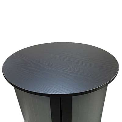 Svart topp/bottenplatta för Panelcounter Circle