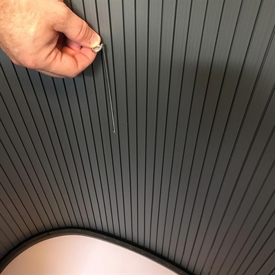 Oval, böjd disk