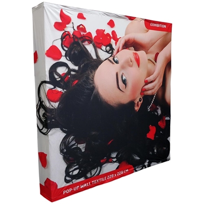 Pop-up Vägg Textil Modell 3x3 inkl. banner & tryck