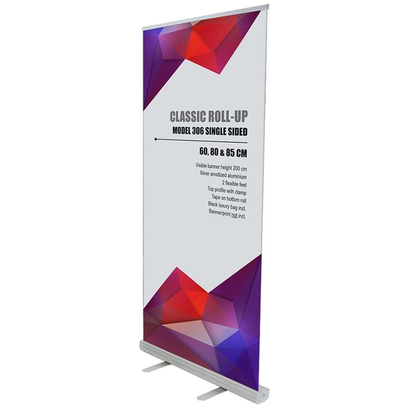 Classic Roll-up, silver, enkelsidig, inkl. banderoll och tryck
