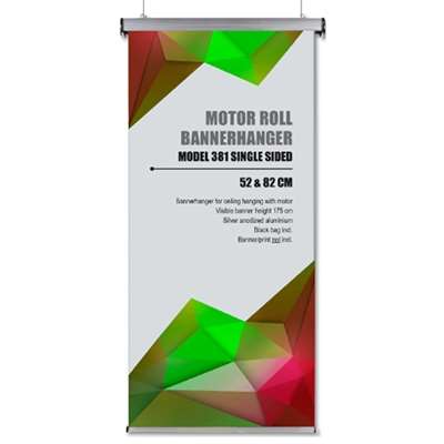 Motor roll Roll-up enkelsidig kassett, silver