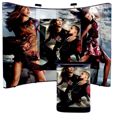Pop-Up Wall Curved - 4 sektioner 313 x 228 cm