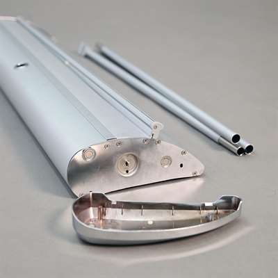 Expo Roll-up kassett, silver, enkelsidig