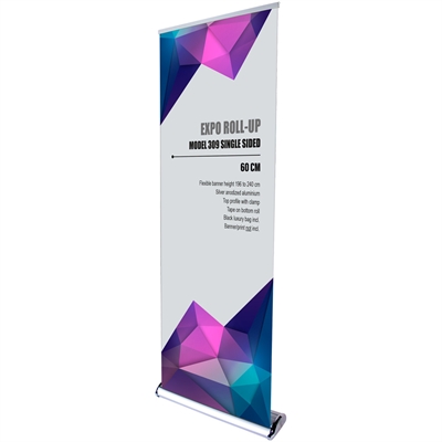 Expo Roll-up kassett, silver, enkelsidig