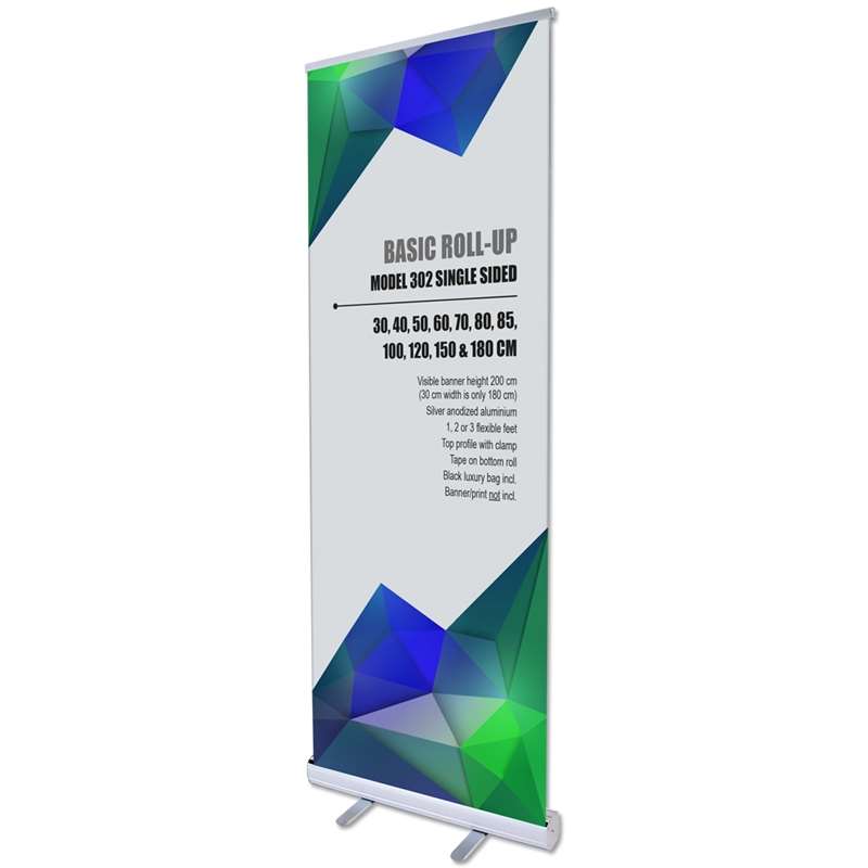 Basic Roll-up enkelsidig kassett - silver