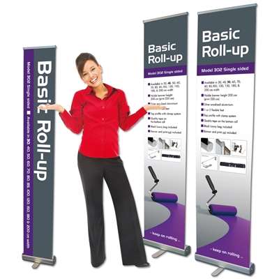 Basic Roll-up enkelsidig kassett - silver