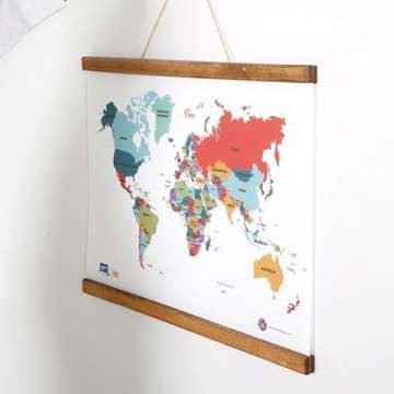 Poster i mörk bok Hanger affischtavla i trä, magnetisk - set