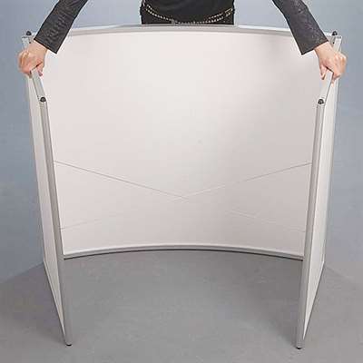 Curved Counter mässdisk med vit bordsskiva